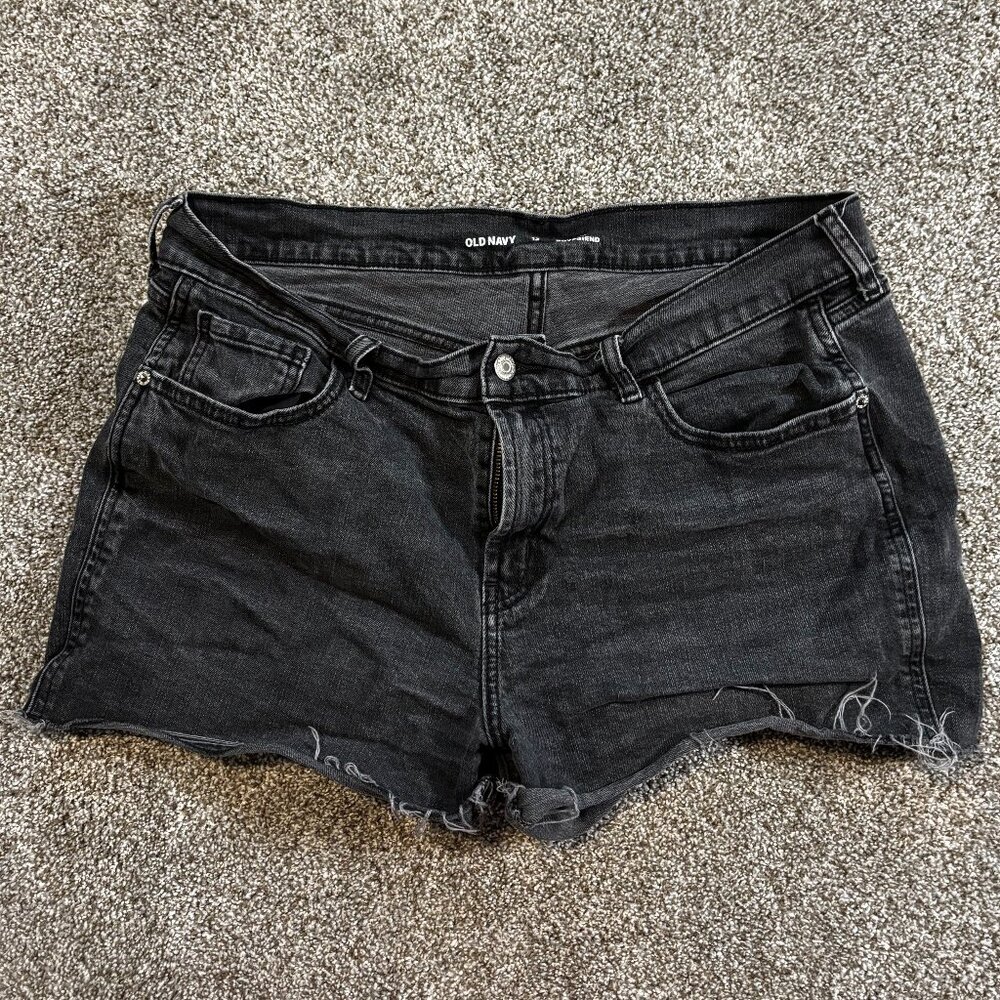 Women's Mid Rise Denim Boyfriend Cut Off Shorts
